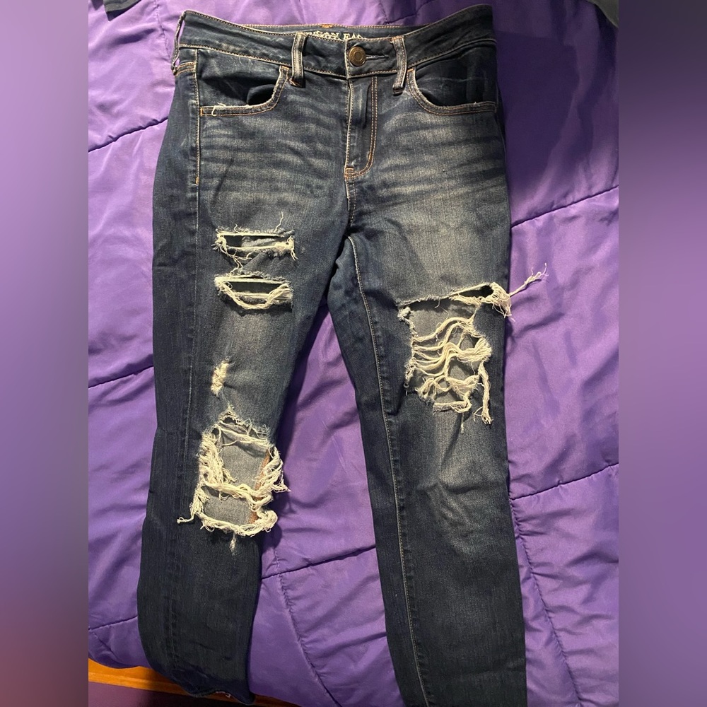 American Eagle ripped jeans